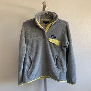 Patagonia Sweaters - Patagonia retool snap pullover fleece gray yellow Patagonia Sweaters - Patagonia retool snap pullover fleece gray yellow